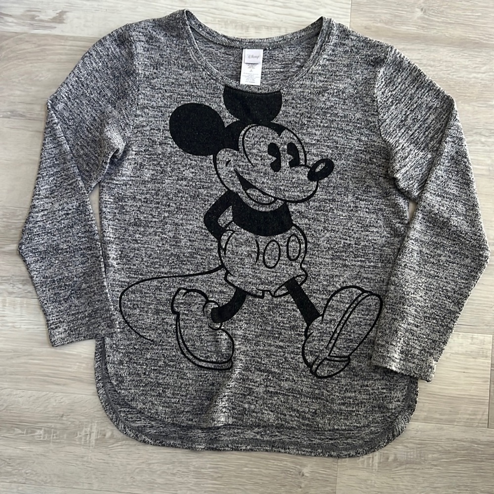 Disney Juniors XL (15/17) Mickey Mouse Long Sleeve Grey Shirt